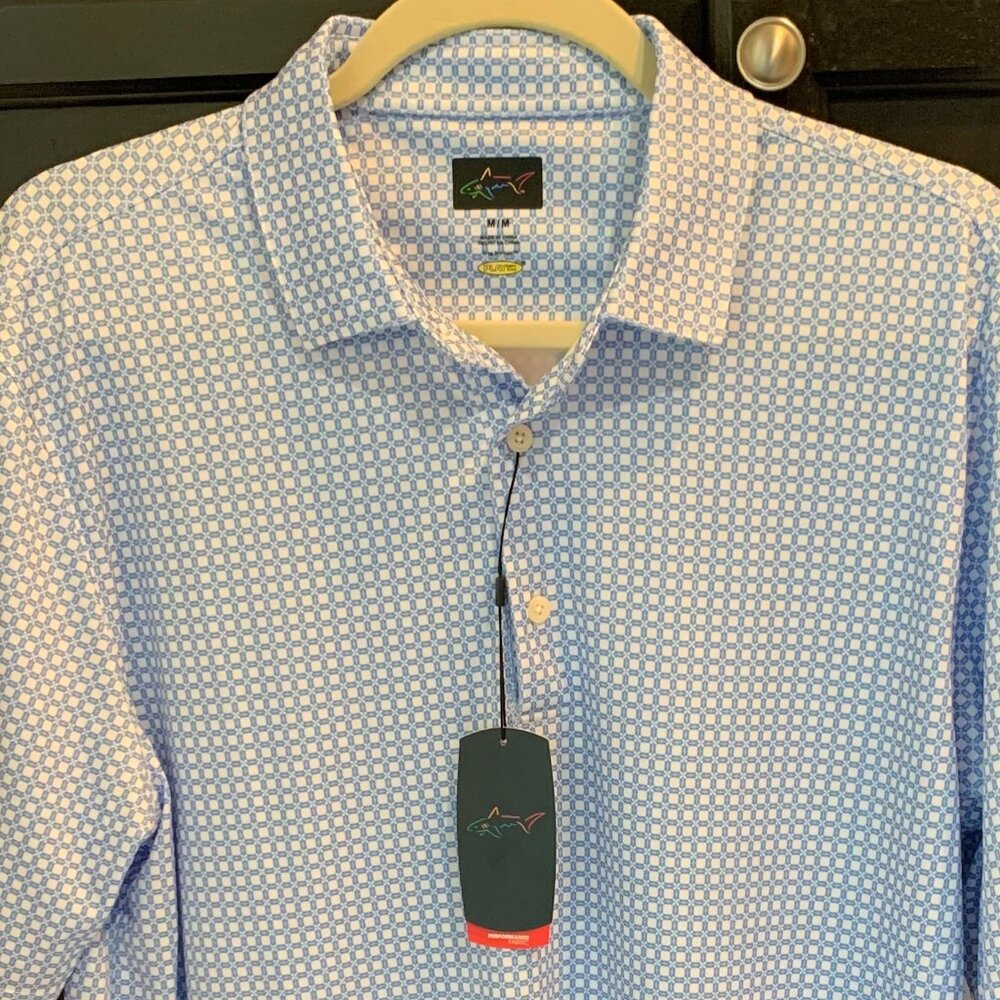 Golf Polo Greg Norman Performance Fabric Shirt NWT Medium